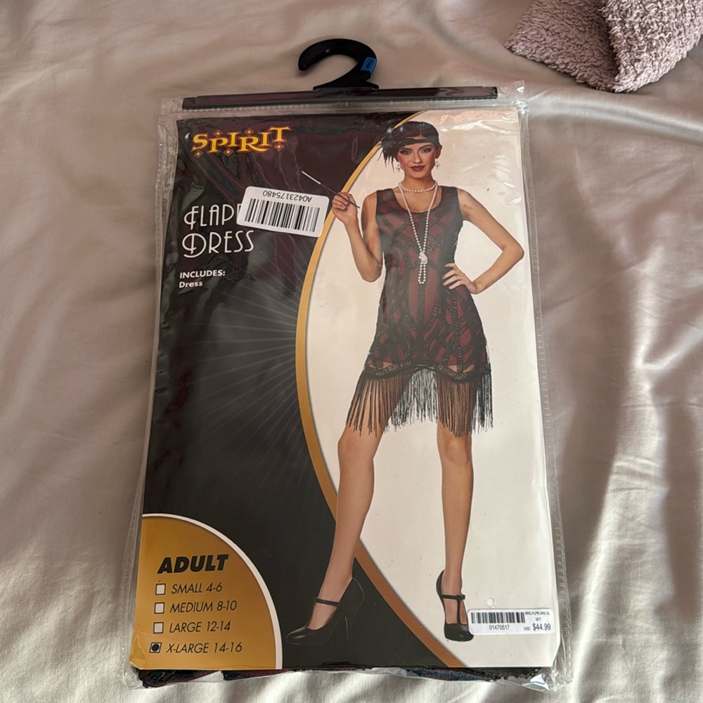 BNIB SPIRIT HALLOWEEN FLAPPER DRESS COSTUME